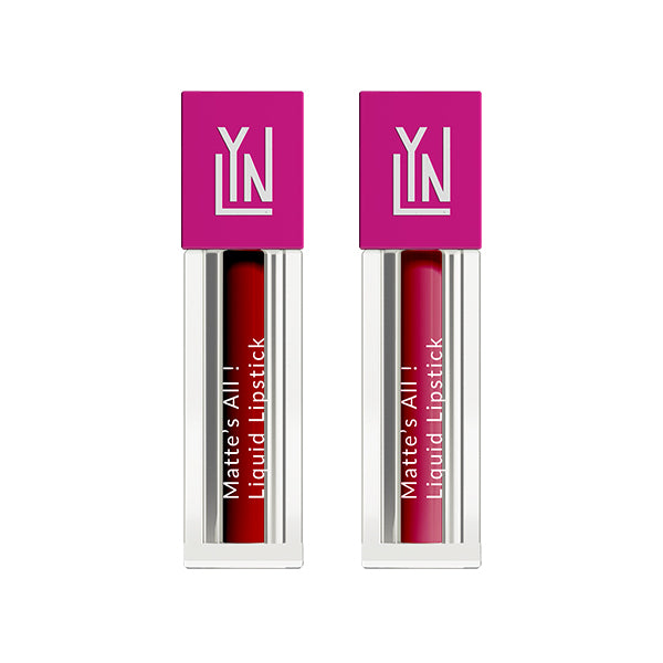 LYN Matte Liquid Lipstick (Hot Date)- Born Red-dy & Pink Lush