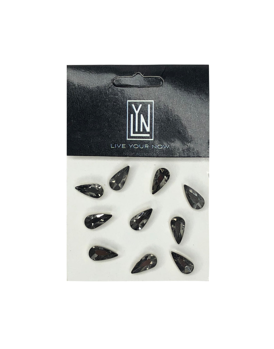 Nail Art Tear Drop Big- Black